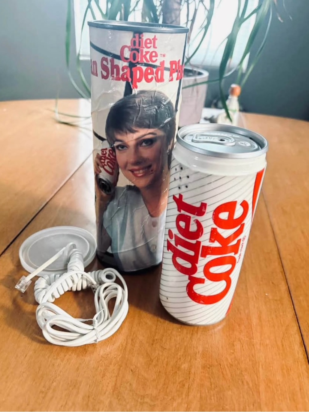 Coca Cola White and Red Can-Shaped Phone Collectible